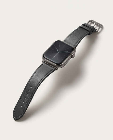 Harrow Apple Watch Strap – Italian Leather — Graphite