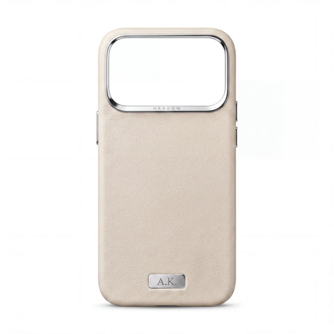 Italian Nappa Leather Case for iPhone 18 Pro Max — Ivory