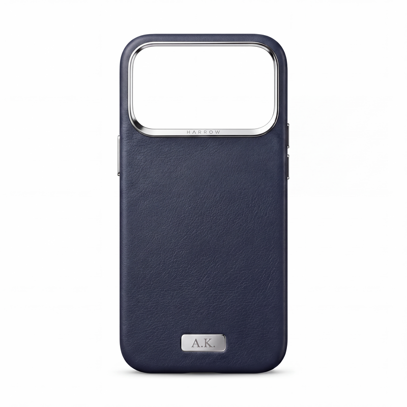 Italian Leather Case for iPhone 18 Pro Max — Navy