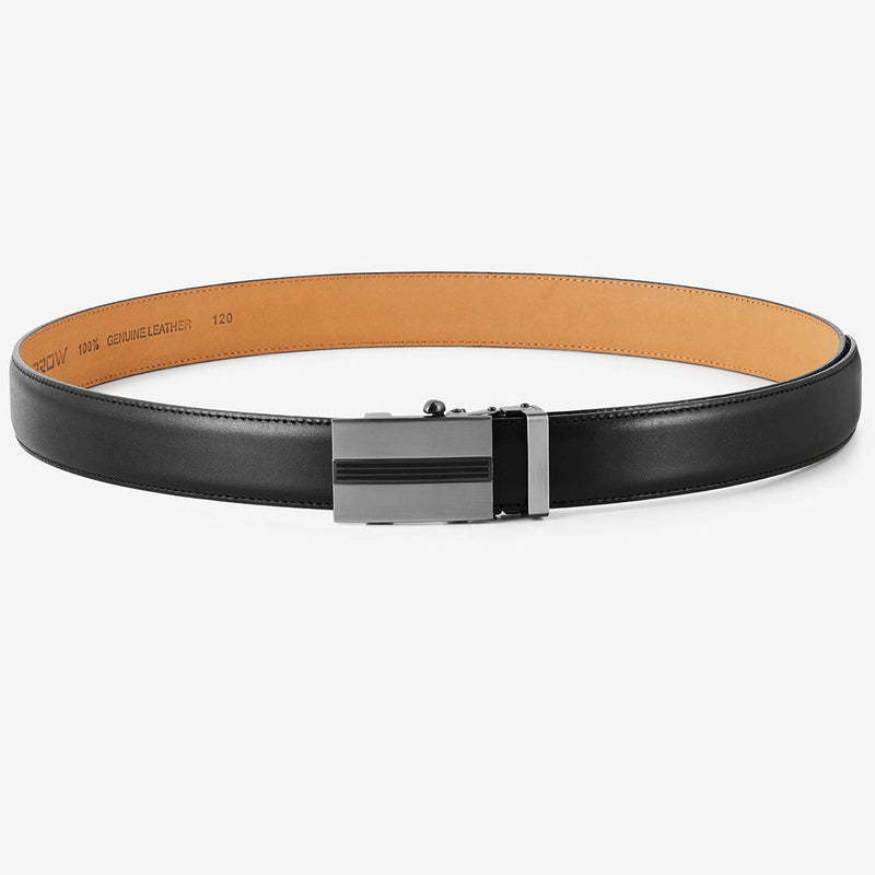 Automatic Italian leather belt with a thin black strap