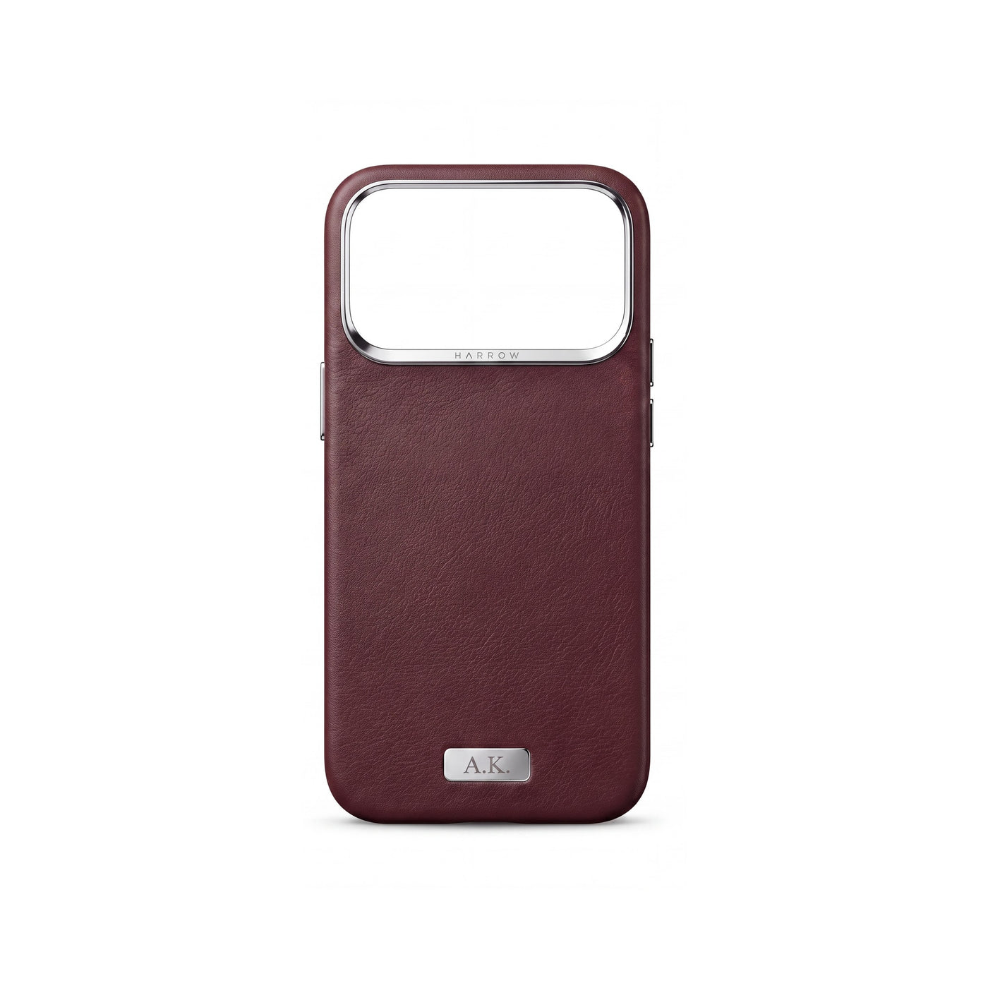 Burgundy — Harrow iPhone 18 Pro Max leather case back