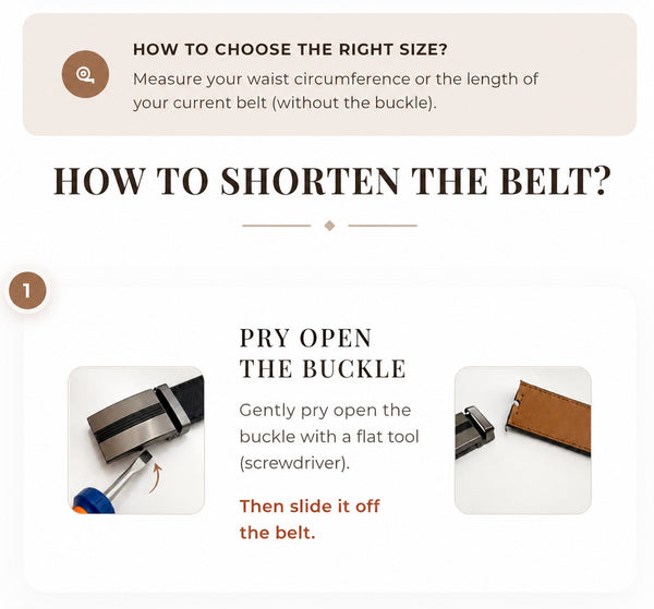 Pry open the buckle