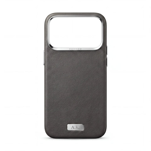 Italian Nappa Leather Case for iPhone 18 Pro — Graphite