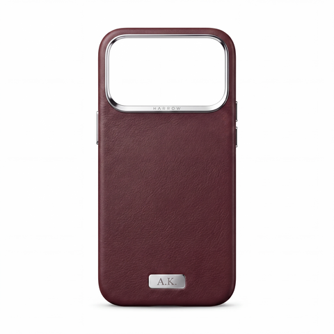 Italian Nappa Leather Case for iPhone 18 Pro Max — Burgundy