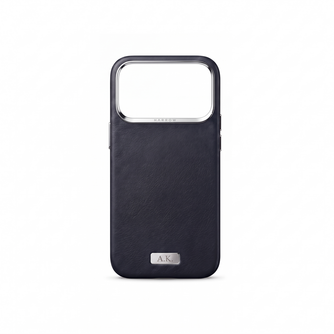 Navy — Harrow iPhone 18 Pro leather case back
