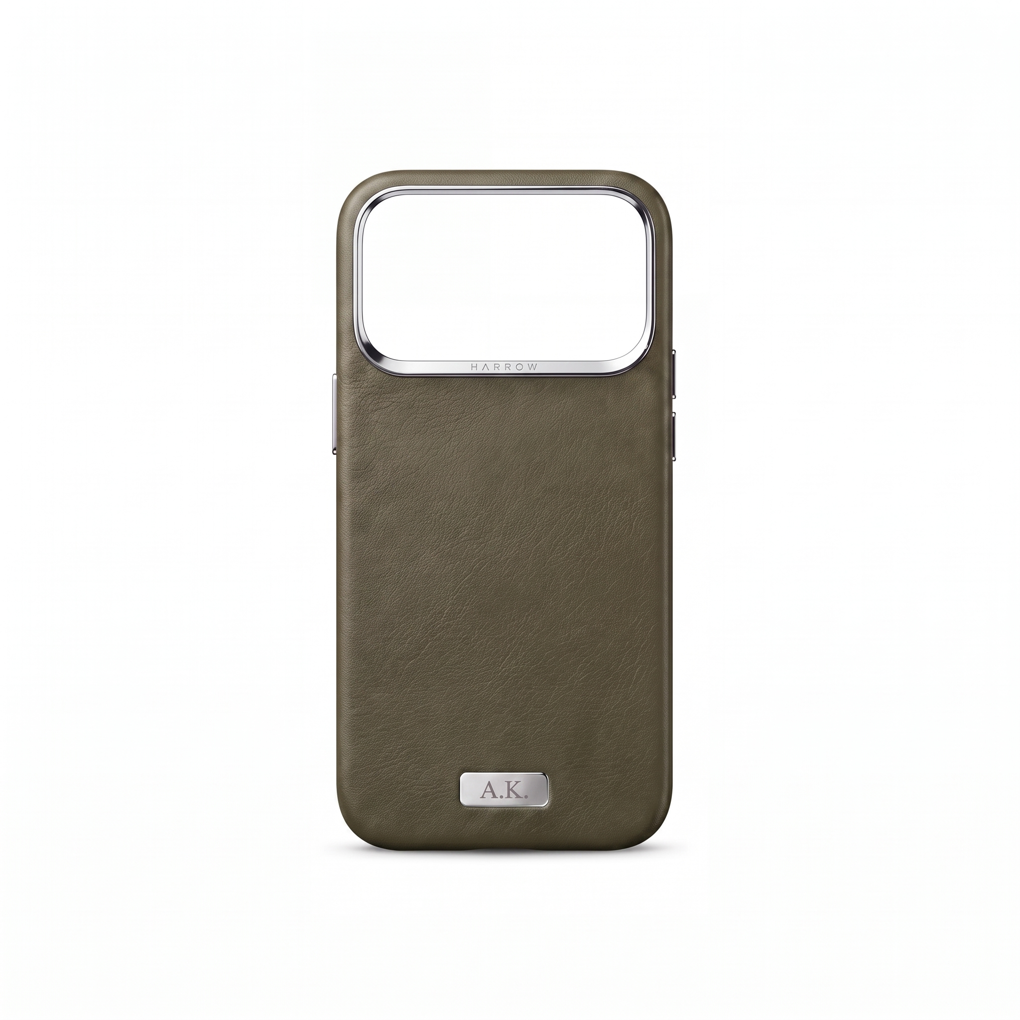 Olive — Harrow iPhone 18 Pro Max leather case back
