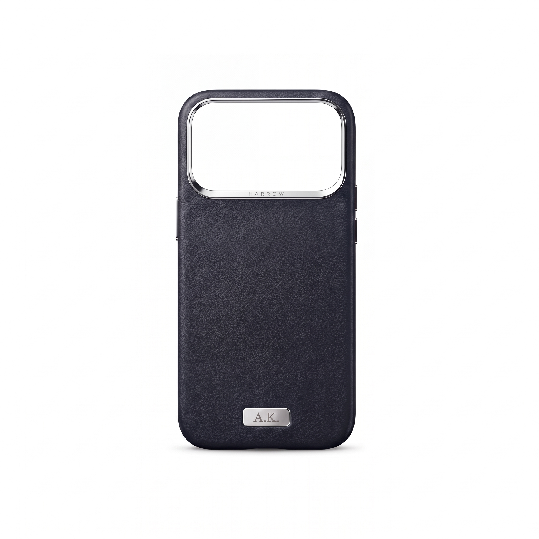 Navy — Harrow iPhone 18 Pro Max leather case back