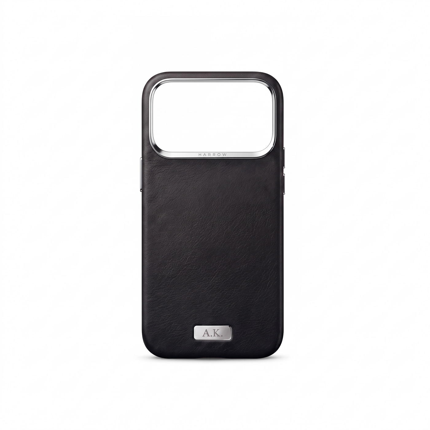 Black — Harrow iPhone 18 Pro leather case back